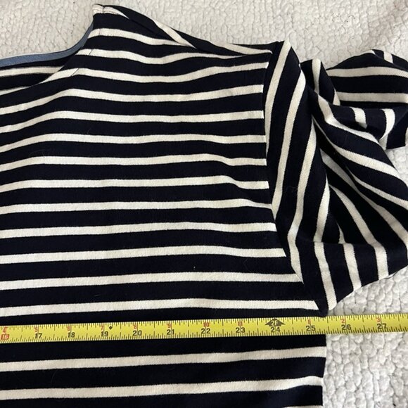 Talbots Striped Cotton Knit Top sz 2X Nautical Long Sleeve Rainbow Trim Preppy - Picture 6 of 8